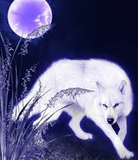 Схема вышивки «Луна и белая волчица»