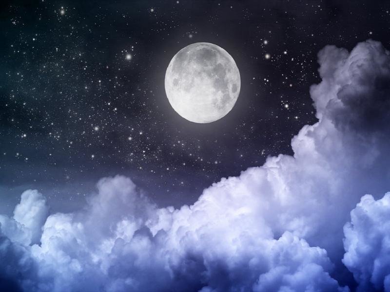 Луна и космос - картина, планеты, небо, луна, космос, фото - оригинал