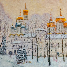 The Golden Domes of the Kremlin.