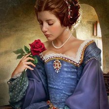 Оригинал схемы вышивки «девушка» (№2046103)