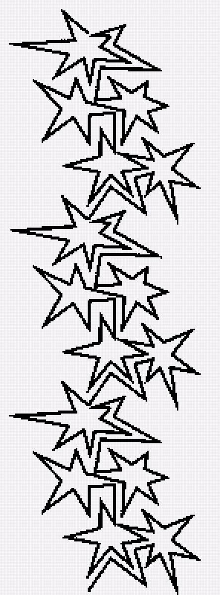 Звезды - монохром - предпросмотр