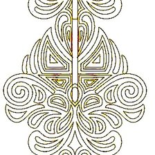 Схема вышивки «Контурный узор в восточном стиле (На блузку)»