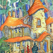 Схема вышивки «домик»