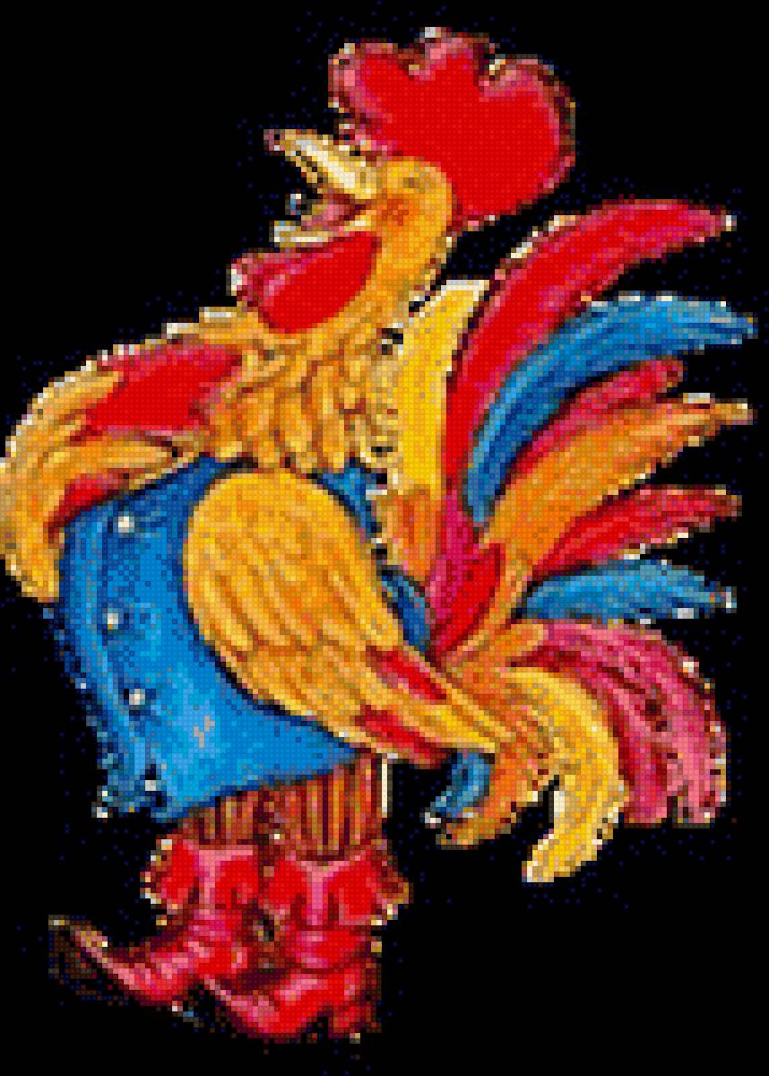 Петух - птица, петух, картинка - предпросмотр