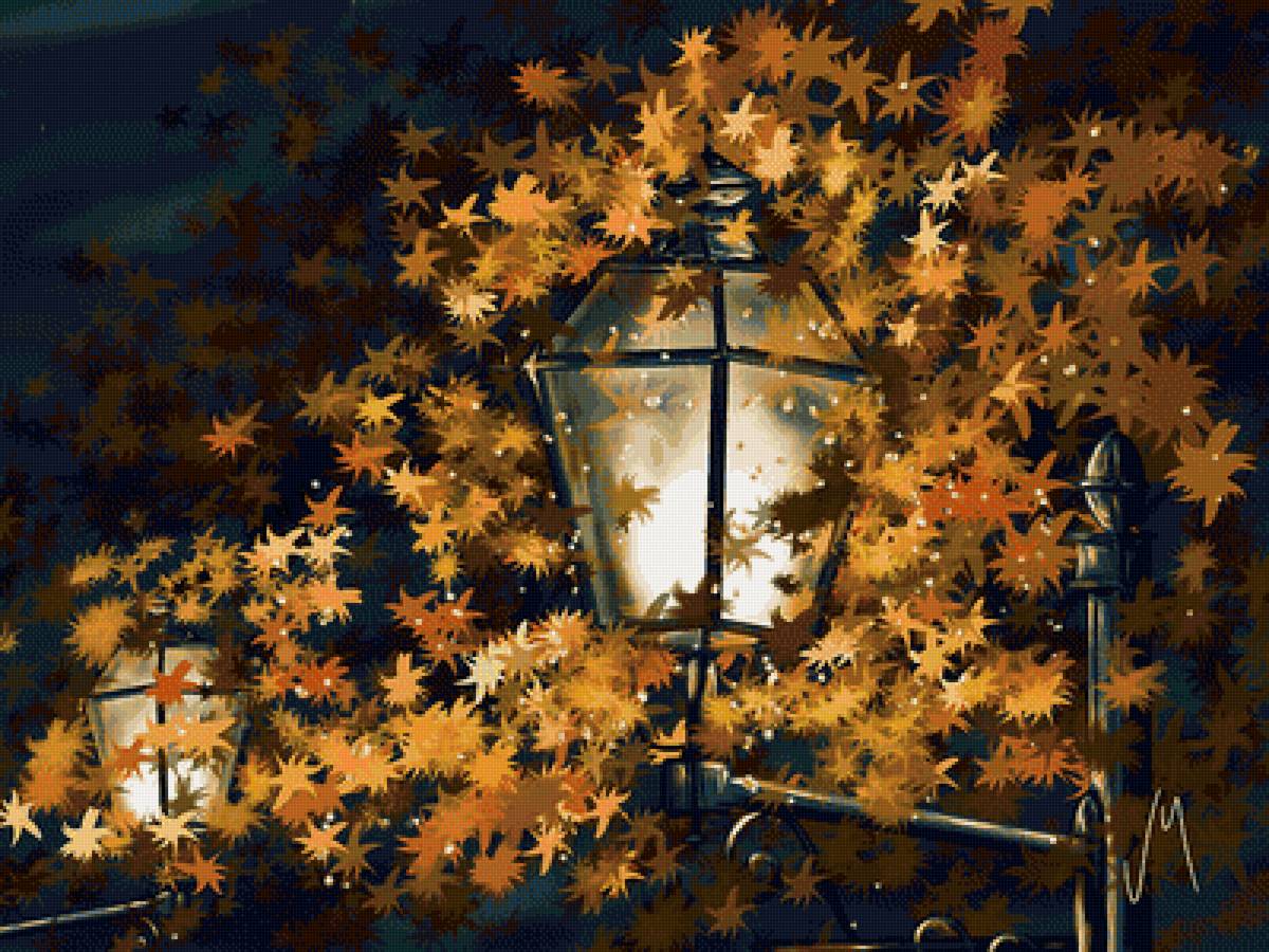 Осенняя ночь иллюстрации