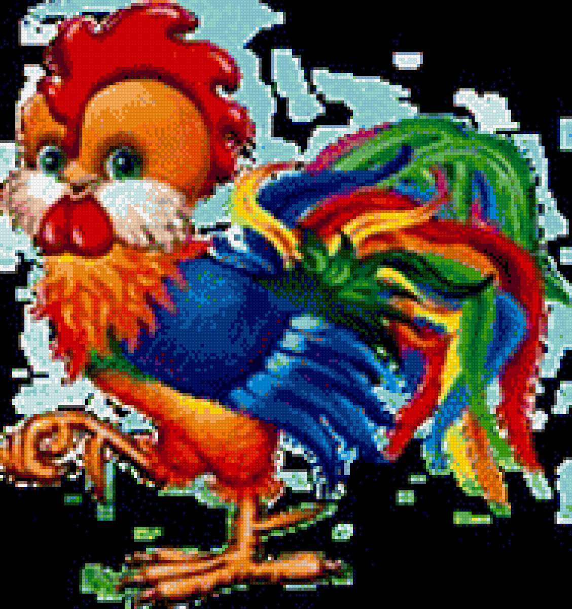 Петух - птица, петух, картинка - предпросмотр