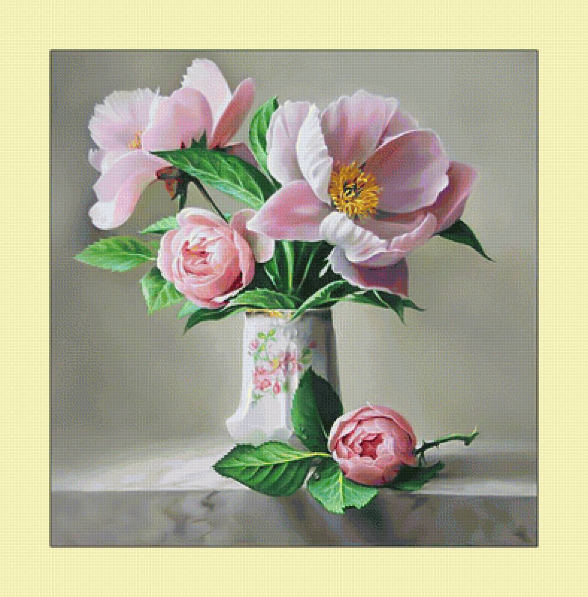 Букет. - живопись, цветы, букет - предпросмотр