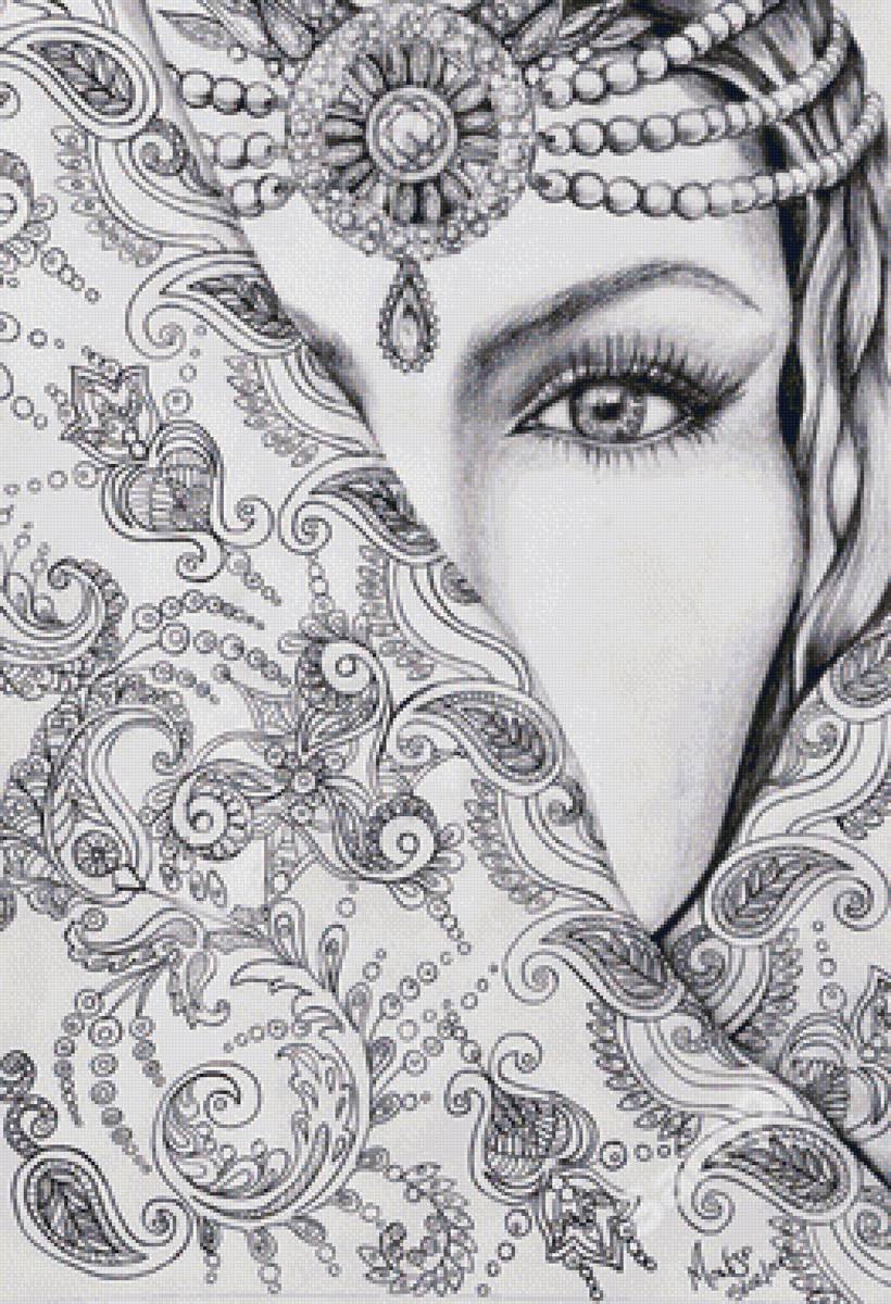 рисунок - девушка - предпросмотр