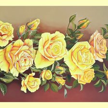 Оригинал схемы вышивки «Жёлтые розы.» (№2048796)