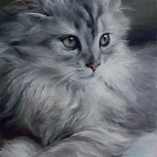 Схема вышивки «biały kot»