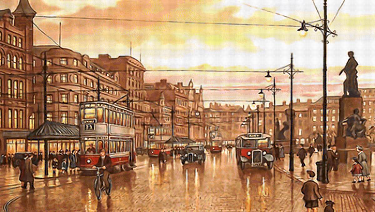 старый Лондон - вечер, люди, улица, старый город, городской пейзаж, лондон - предпросмотр