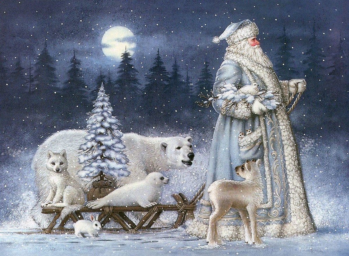 Дед Мороз и полярные зверушки - оригинал