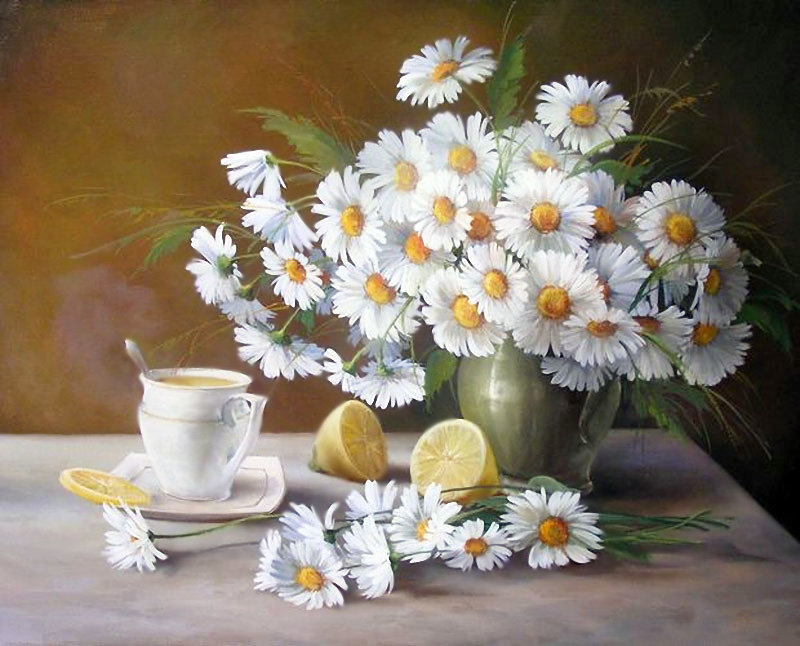 Натюрморт. - живопись., натюрморт, цветы - оригинал