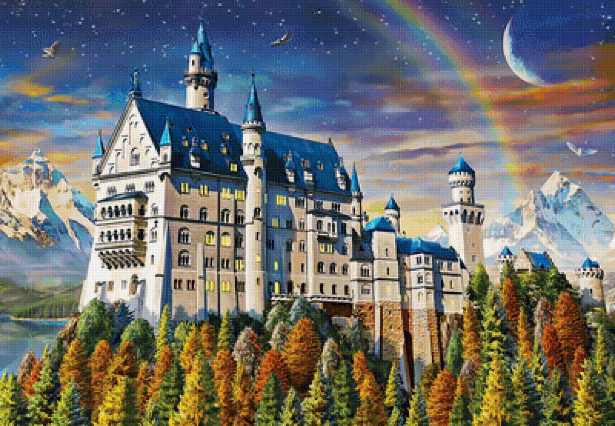 Замок. - пейзаж, замок - предпросмотр