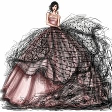 Схема вышивки «Девушка»