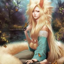 Схема вышивки «Кицуне»