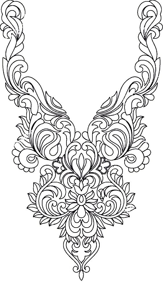 Узор на блузку - монохром - оригинал