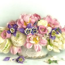 Схема вышивки «весенние цветы»