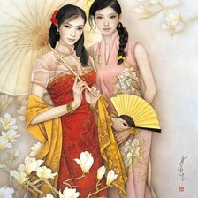 Оригинал схемы вышивки «девушки» (№2051856)