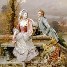 Оригинал схемы вышивки «Lovers in the Garden.» (№2051933)