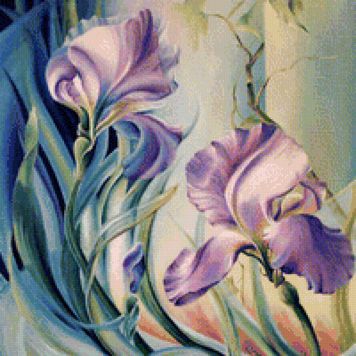 Ирисы - ирисы, цветы, садовые, растения - предпросмотр