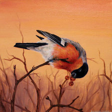 Схема вышивки «Птицы на ветке»