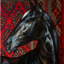 Схема вышивки «Конь черный»