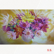 Оригинал схемы вышивки «Букетик цветов» (№2052320)