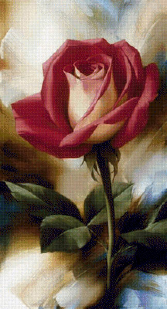 Роза - роза, цветы, рисунок - предпросмотр