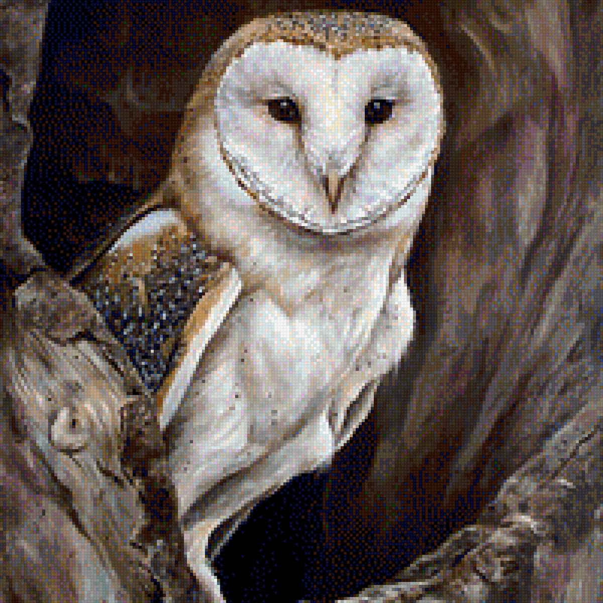 Сова - птица, сова, картина - предпросмотр