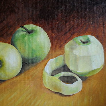 Яблоки - яблоки, натюрморт, стол - оригинал