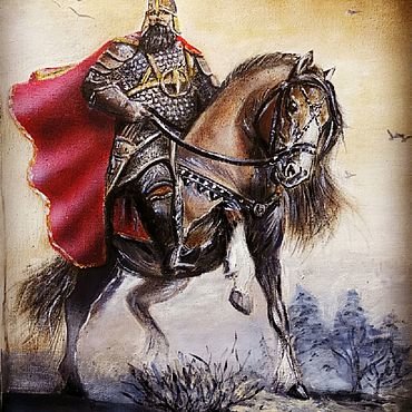 Витязь - картина, воин, доспехи, витязь - оригинал