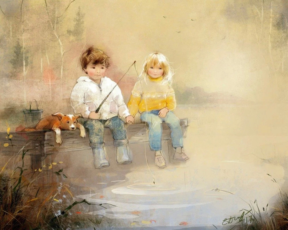 №2053211 - дети, рыбалка - оригинал