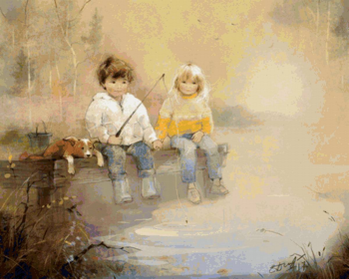 №2053211 - рыбалка, дети - предпросмотр