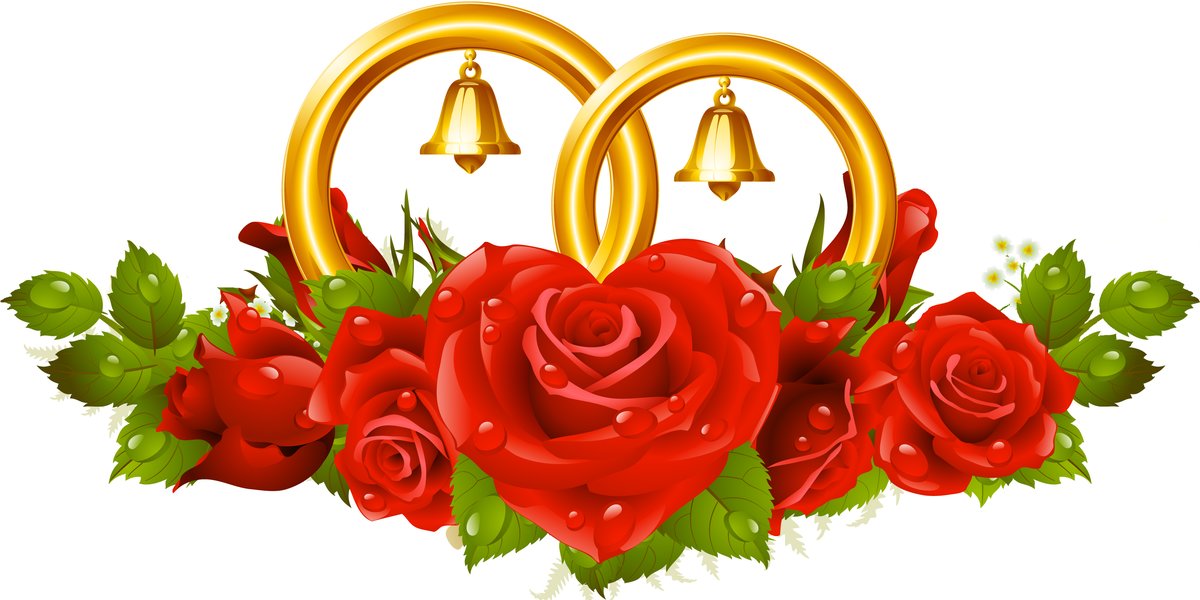 Кольца с розами - розы, свадьба, цветы, кольца - оригинал