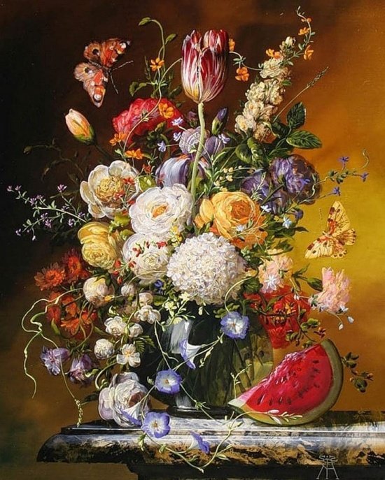Натюрморт - цветы, картина, букет, натюрморт - оригинал