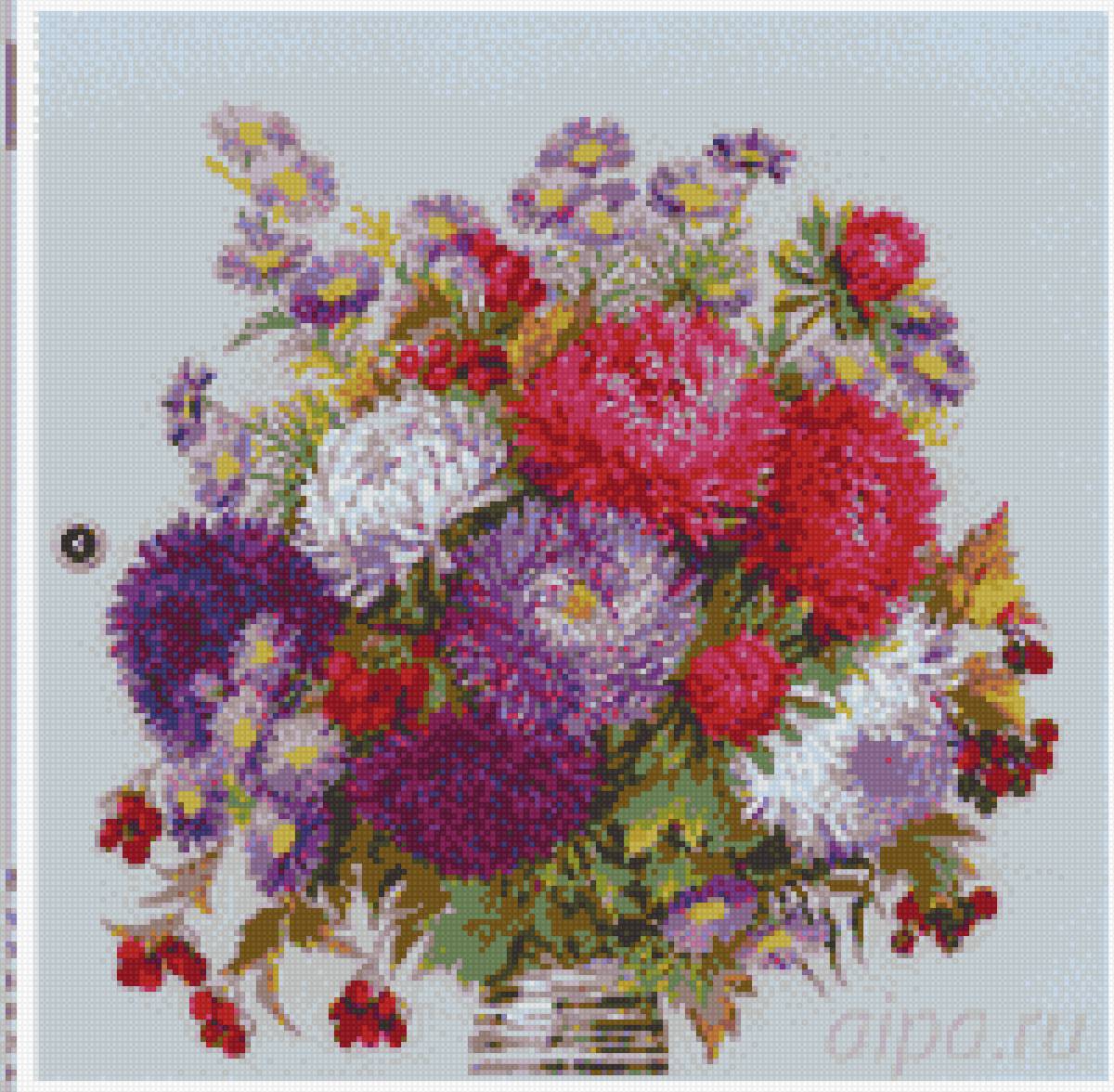Астры "по-Риолису" - цветы, риолис, астры - предпросмотр