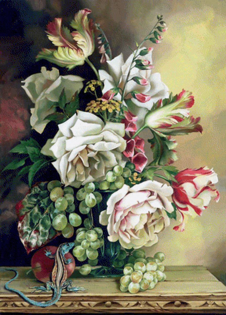 Натюрморт. - живопись., натюрморт, цветы - предпросмотр