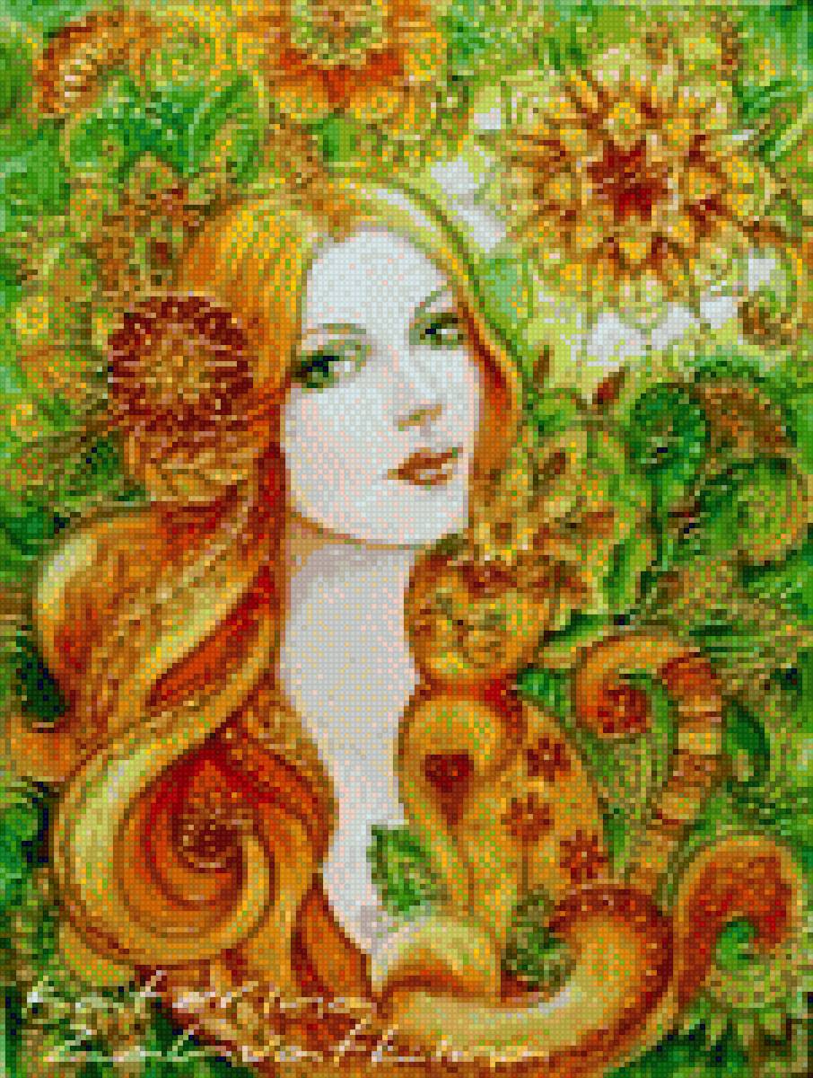 Берегиня - картина, славянка, красавица, женщина, образ, берегиня - предпросмотр