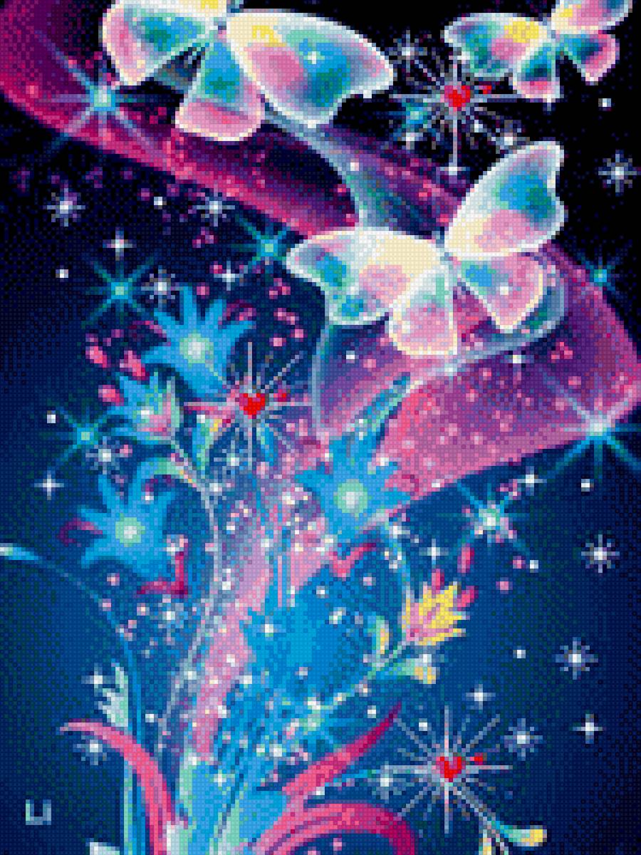 Бабочка - бабочка, картина, насекомое, графика - предпросмотр