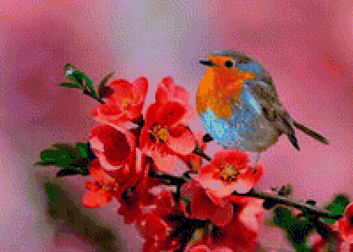картинки красивые цветы природа птицы