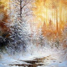 Схема вышивки «пейзаж»