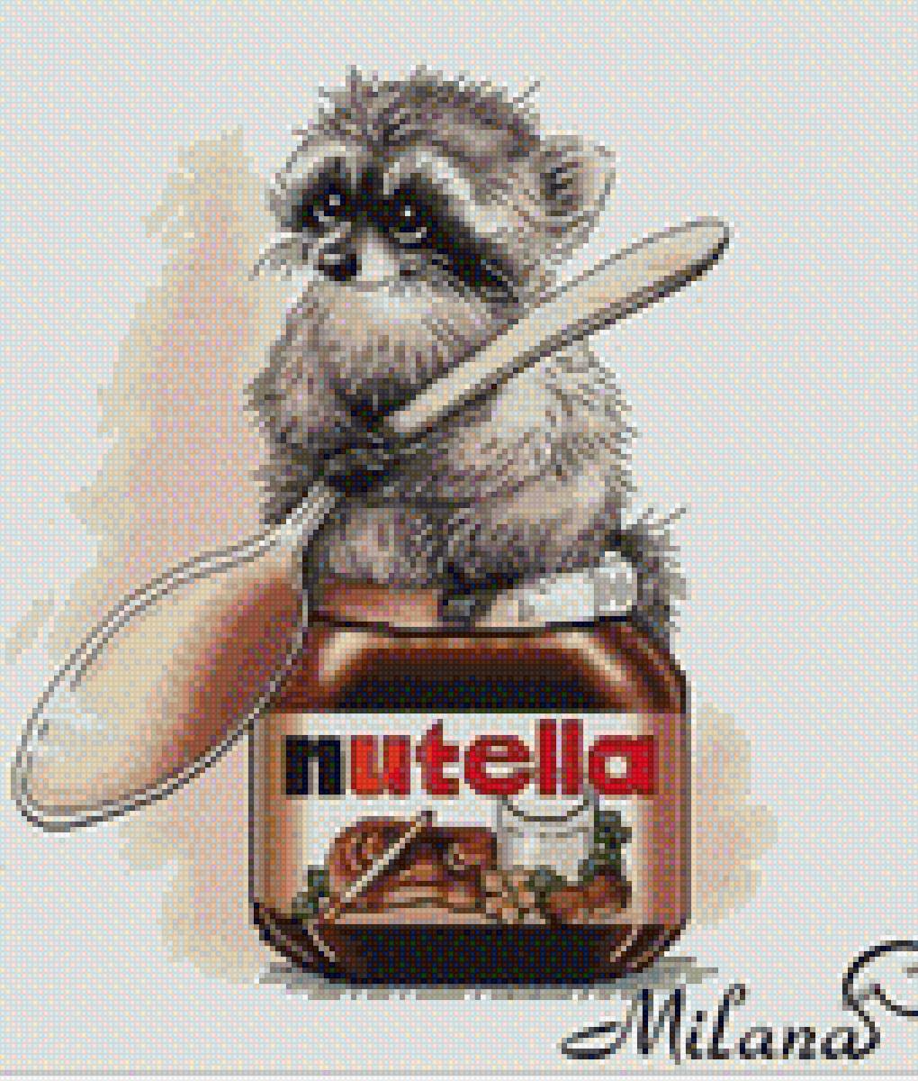 Енот и Nutella - предпросмотр