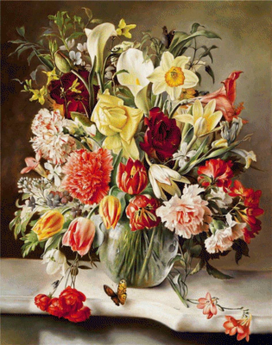 Натюрморт. - цветы, живопись., натюрморт - предпросмотр