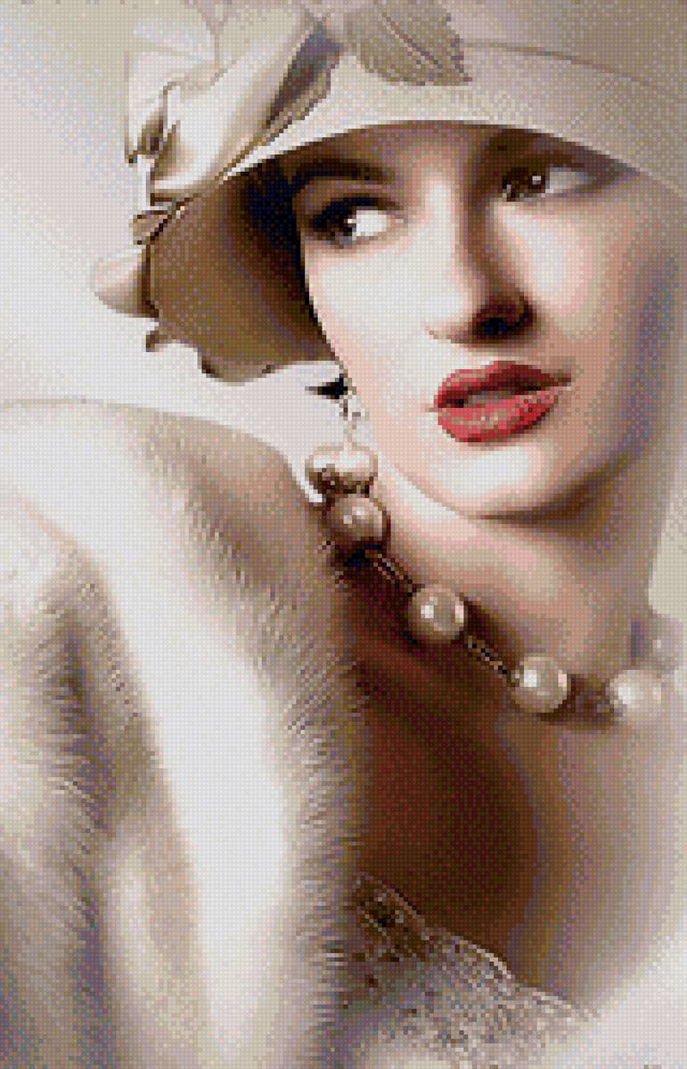 Дама в шляпе - предпросмотр