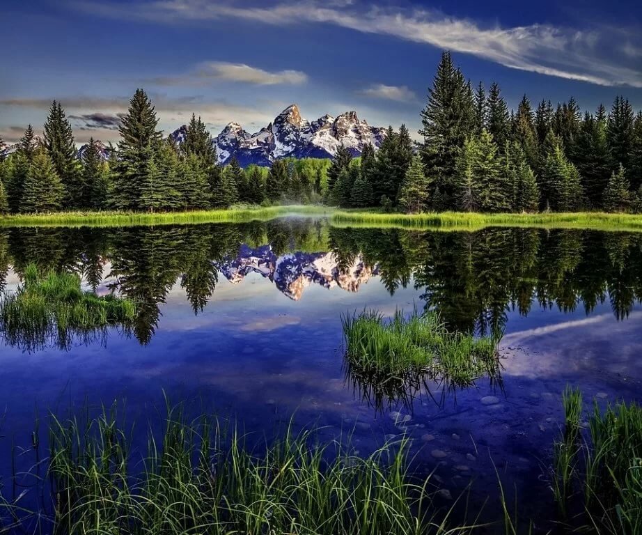 пейзаж - пейзаж, озеро, горы - оригинал