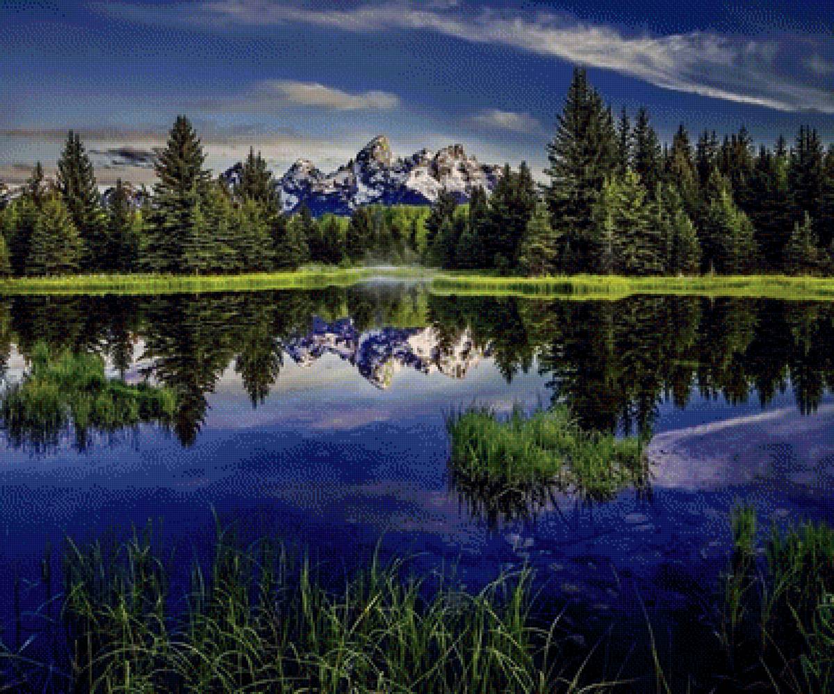 пейзаж - горы, озеро, пейзаж - предпросмотр