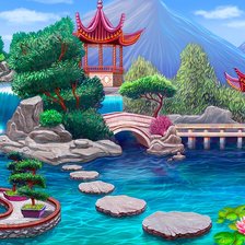 Схема вышивки «пейзаж»