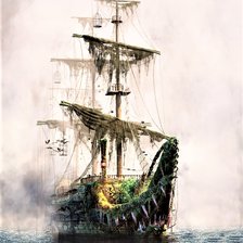 Схема вышивки «корабль призрак»