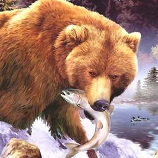 Схема вышивки «медведь»